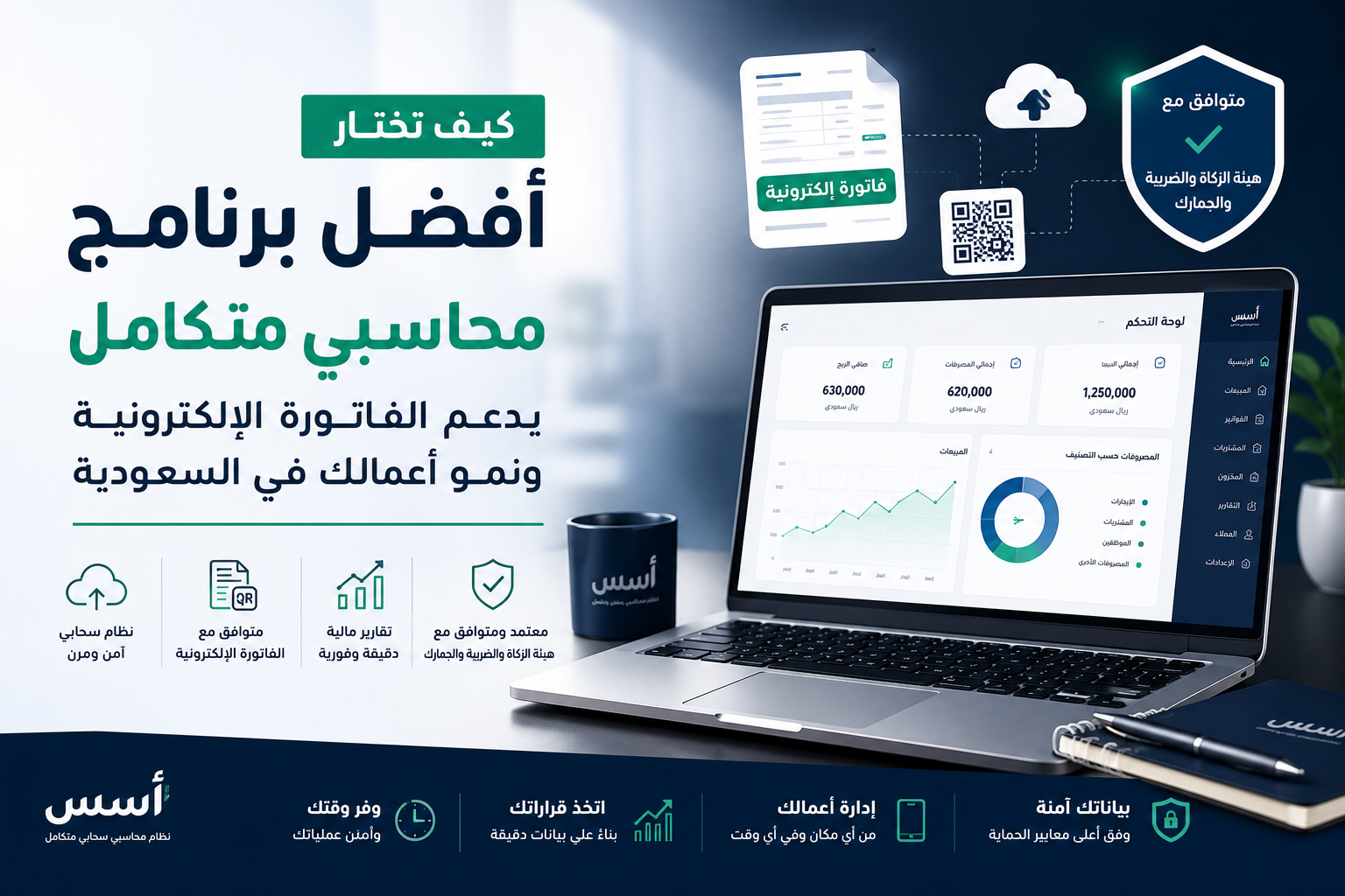 كيف تختار أفضل برنامج محاسبي متكامل يدعم الفاتورة الإلكترونية ونمو أعمالك في السعودية؟